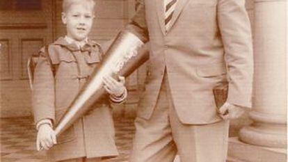 Aribert Heim, en 1961, con su hijo Rüdiger poco antes de huir.