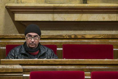 Lluís Llach en el Parlament.