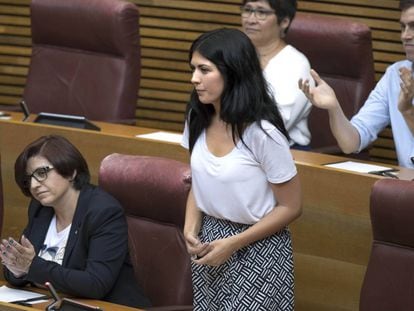 Naiara Davó, portavoz de Unides Podem en las Cortes Valencianas.