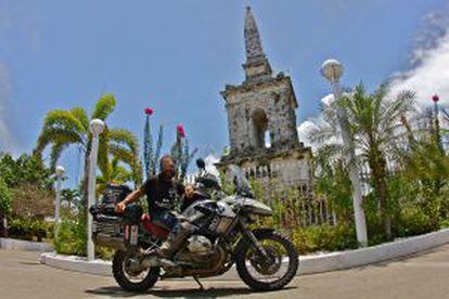 Monumento en homenaje a Fernando de Magallanes, en Mactán (Filipinas).