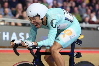 Sebastián Mora, durante la Track Champions League de Londres.