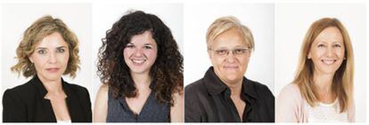Marta Martín (Ciudadanos), Sofia Castañón (Podemos), Ángeles Álvarez (PSOE) y Marta González (PP)