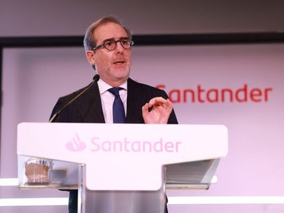 Hector Grisi, consejero delegado del Banco Santander, durante la presentació de resultados del grupo.