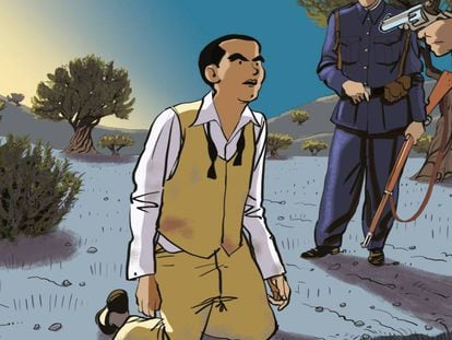 Portada del còmic d'Ian Gibson i Quique Palomo sobre Lorca.