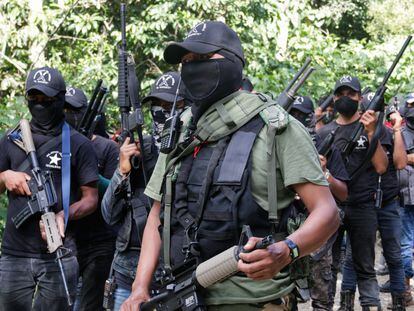El denominado grupo de autodefensas "El Machete", en la región Pantelhó-Chenalhó de Chiapas.