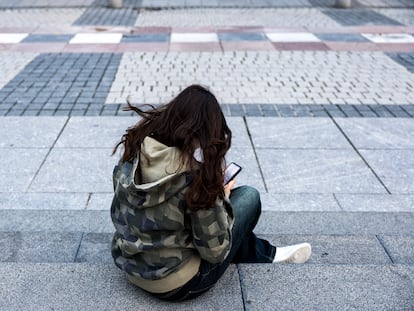 Una adolescente en Madrid.