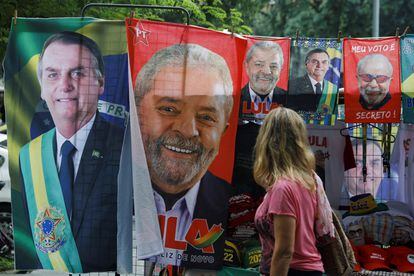 Election advertising in Rio de Janeiro, Brazil, in July 2022. 