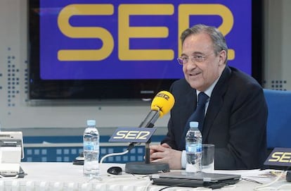 Florentino P&eacute;rez, antes de la entrevista en la SER.