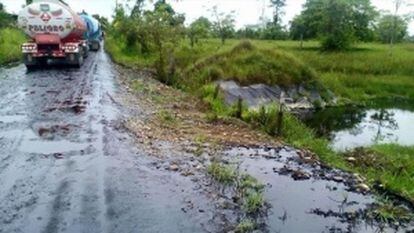 Derrame de petróleo en Colombia.