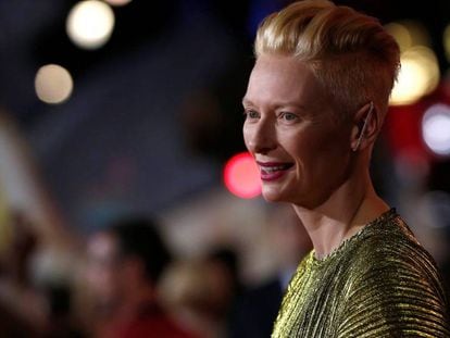 Tilda Swinton, en el estreno de 'Doctor Strange', en Hollywood.