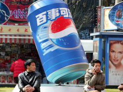 Anuncio de Pepsi en Shanghai.