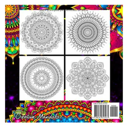 Excelente Pasatiempo anti estrés para relajarse con bellísimas Mandalas 100 Magnificas Mandalas Mandalas de Colorear para Adultos Libro de Colorear 