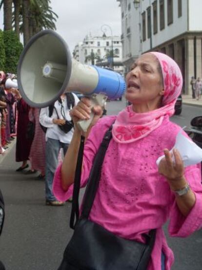 Rkia Bellot, una de las mujeres que lideró las protestas de 2009.