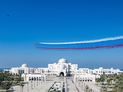 Qasr Al Watan, palacio presidencial de los Emiratos Árabes Unidos, situado en Abu Dhabi, durante la visita de Vladimir Putin