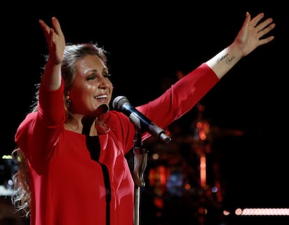 Niña Pastori, en el concierto que ofreció este jueves en Pamplona, dentro del festival Flamenco on Fire.