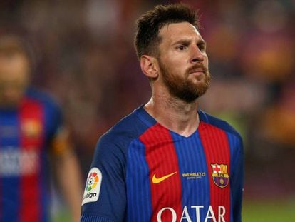 Lionel Messi en el último partido de la Liga.