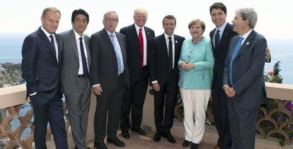 Foto de familia durante la cumbre del G7.