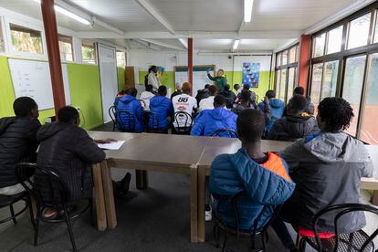 Minors in the reception center of Santa Brígida, Gran Canaria.