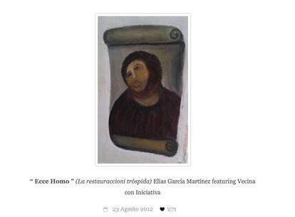 Post en 'El Hematocrítico de Arte' dedicado al ecce homo de Borja. Haz clic en la imagen para ir al post original