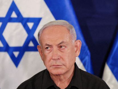 El primer ministro de Israel, Benjamín Netanyahu, durante una conferencia de prensa en Tel Aviv,m el 28 de octubre.