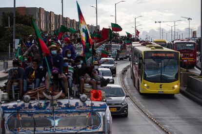 Llegada de la comitiva a Bogotá.