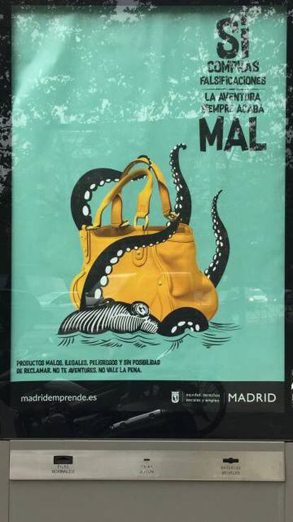 El cartel de la campaña contra la venta ambulante ilegal del Ayuntamiento de Madrid