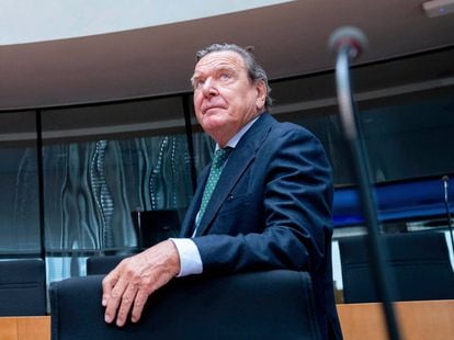 Former German Chancellor Gerhard Schröder during an appearance in the German Parliament in July 2020.