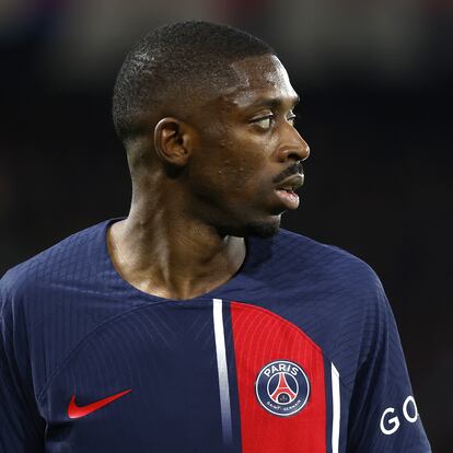 Paris (France), 10/04/2024.- Ousmane Dembele of PSG looks on during the UEFA Champions League quarter-finals, 1st leg soccer match between Paris Saint-Germain and FC Barcelona, in Paris, France, 10 April 2024. (Liga de Campeones, Francia) EFE/EPA/MOHAMMED BADRA
