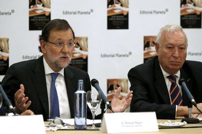 Rajoy i Margallo, a la presentació del llibre del ministre el passat dia 17 a Madrid.