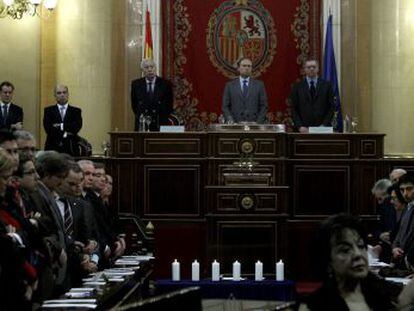 Acto en el Senado donde se ha recordado a las víctimas de la barbarie nazi.