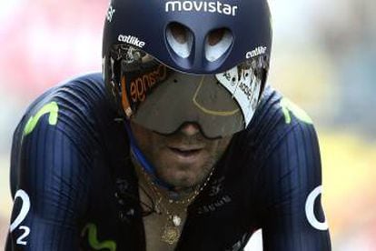 Valverde, en el Tour de 2014.