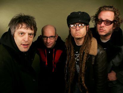 Greg Hetson, Zander Schloss, Keith Morris y Kevin Fitzgerald, la formación de Circle Jerks en el año 2006, posan durante el Festival de Sundance.