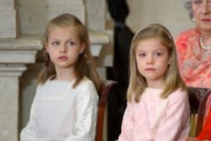 La princesa Leonor y la infanta Sofía