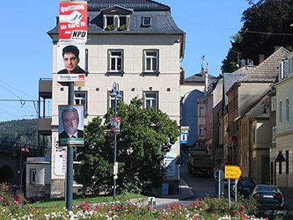 Carteles electorales en la localidad sajona de Königstein, junto a la frontera entre Alemania y la República Checa.