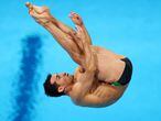 Tokyo 2020 Olympics - Diving - Men's 3m Springboard - Final - Tokyo Aquatics Centre, Tokyo, Japan - August 3, 2021.  Rommel Pacheco Marrufo of Mexico in action REUTERS/Antonio Bronic