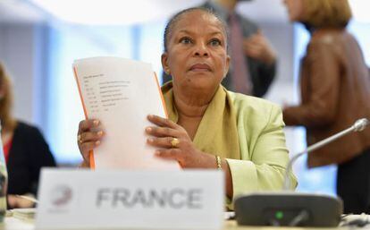 La ministra de Justicia francesa, Christiane Taubira.