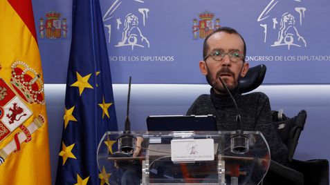 El portavoz de Unidas Podemos en el Congreso de los Diputados, Pablo Echenique.