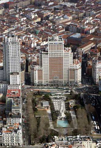 Vista aérea del Edificio España.