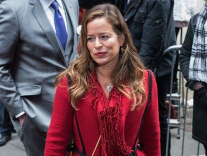 Jade Jagger, en la boda de Rupert Murdoch y Jerry Hall, en Londres, en marzo de 2016.