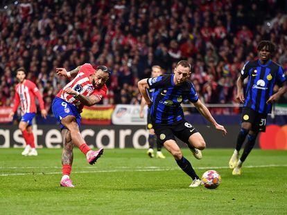 Un partido del Atlético de Madrid contra el Inter de Milán.