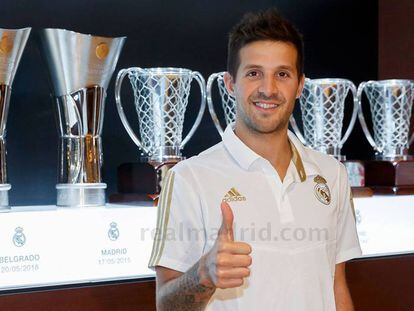 Laprovittola, en su presentación como nuevo jugador del Real Madrid