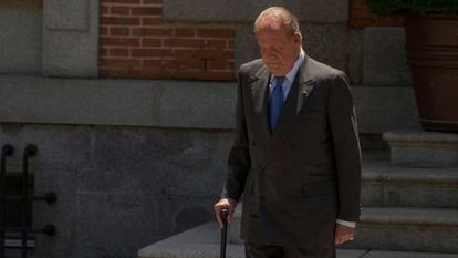 Juan Carlos I,  en el palacio de la Zarzuela en una imagen de archivo del año 2014.