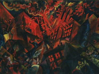 &#039;Explosion&#039; (1917), de George Grosz. 