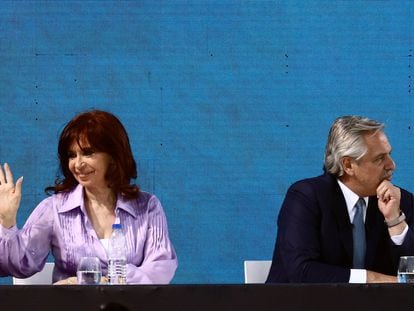 La vicepresidenta Cristina Kirchner y Alberto Fernández, en noviembre de 2021.