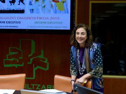 Cristina Uriarte, este mi&eacute;rcoles, en la comisi&oacute;n de Educaci&oacute;n del Parlamento vasco. 