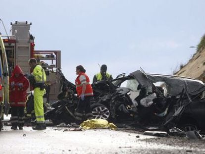 Un accidente en Carbonera de Frantes (Soria), el pasado 7 de julio.