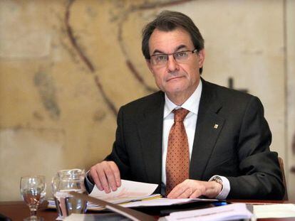 El presidente de la Generalitat, Artur Mas, preside hoy la reunión semanal del Gobierno catalán.