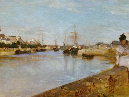 'El puerto de Lorient' de Berthe Morisot (1869). Galería Nacional de Arte de Washington.