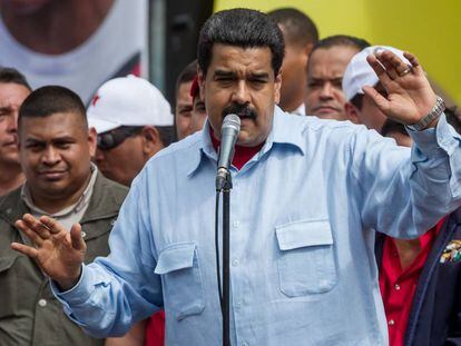El presidente de Venezuela, Nicol&aacute;s Maduro, en una manifestaci&oacute;n. 