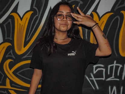 La rapera Ana Arizbeth Soto Font, conocida como Inof, en una fotografía divulgada en redes sociales tras su desaparición.